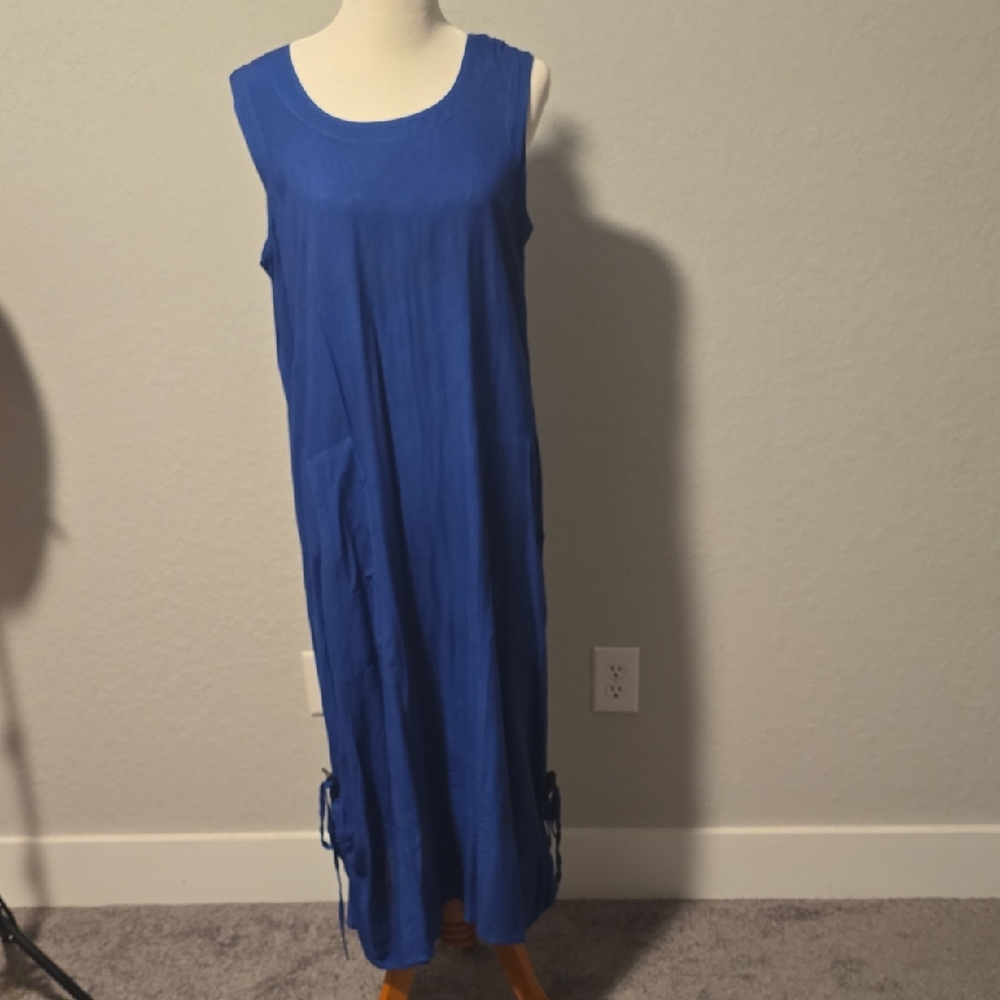 Sleeveless Blue Dress